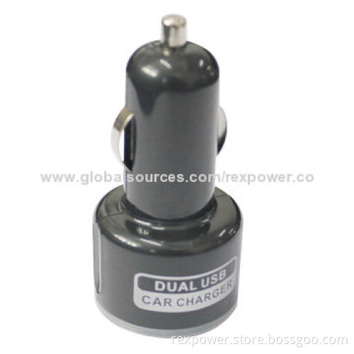 Hot Sale Dual-USB Car Charger with 5V/2,000mA Output